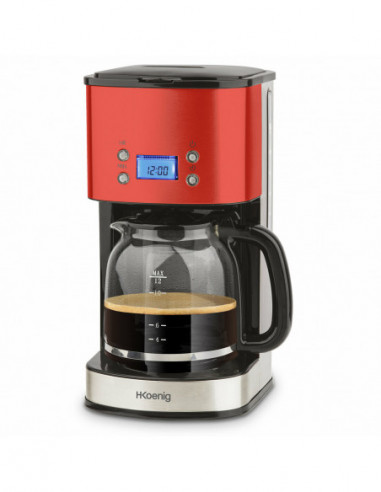 RECONDITIONNÉ H.KOENIG MG30 ROUGE CAFETIERE PROGRAMMABLE 12-20 TASSES RECONDITIONNÉ