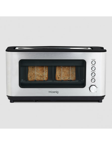Grille-pain H.Koenig Toas32 1500W - Argenté, Neuf Sous Emballage - Modèle Avec Fonction Grill