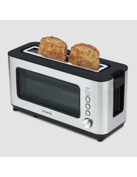 H.KOENIG VIEW7 GRILLE PAIN 2 TRANCHES AVEC VITRE TRANSPARENTE