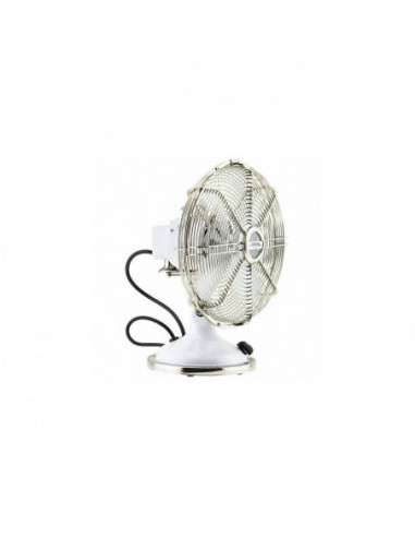 RECONDITIONNÉ :   H.KOENIG JOE50  VENTILATEUR DESIGN METAL BLANC