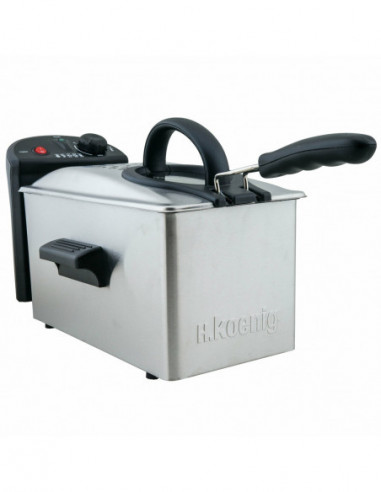 RECONDITIONNÉ :  H.Koenig DFX300 friteuse à panier amovible 3 litres 2100W