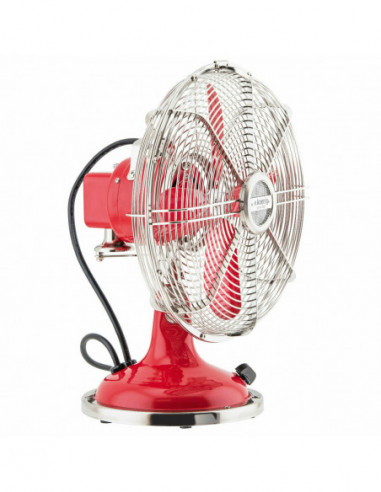 RECONDITIONNÉ : H.KOENIG JOE50  VENTILATEUR DESIGN METAL ROUGE