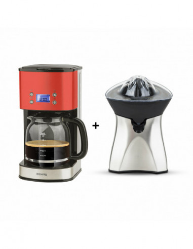 H.KOENIG AGR60 + MG30 ROUGE PRESSE AGRUMES ET CAFETIERE 1,8L PROGRAMMABLE