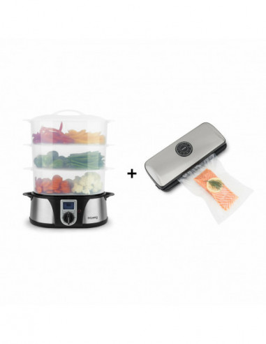 H.KOENIG VAP12 + SSV24 CUISEUR VAPEUR ÉLECTRIQUE ET APPAREIL DE MISE SOUS VIDE ALIMENTAIRE