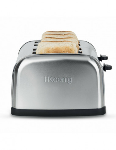 RECONDITIONNÉ  H.KOENIG GRILLE PAIN TOASTER ELECTRIQUE TOS14 1500W 4 FENTES