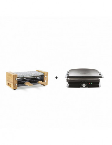 H.KOENIG WOD2 APPAREIL A RACLETTE PIERRE + GR20 PLANCHA GRILL ET PANINI