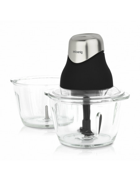 H.Koenig LEO9 - Mini hachoir électrique avec 2 bols