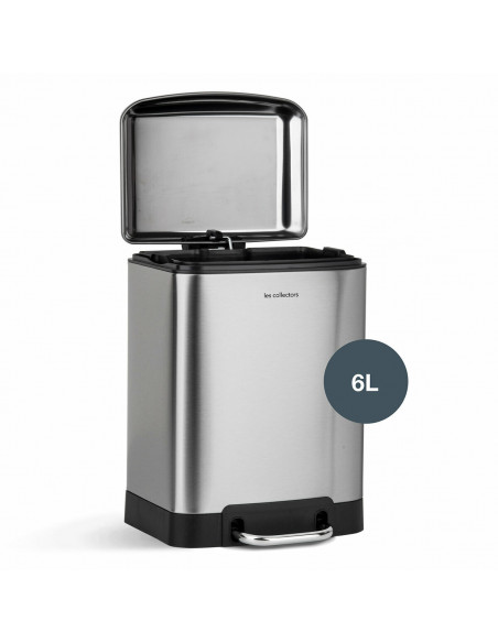 Les collectors n°690 poubelle pédale 6L inox edition - salle de bain