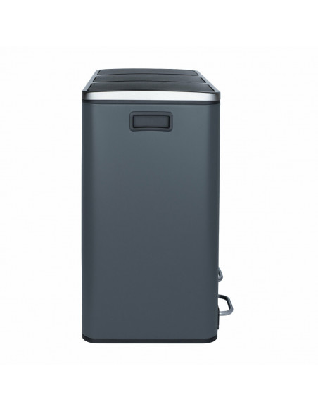 Les collectors n°984 poubelle de tri à pédale 54L gris mat edition