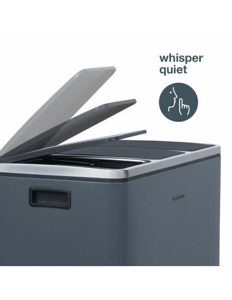 Les collectors n°984 poubelle de tri à pédale 54L gris mat edition