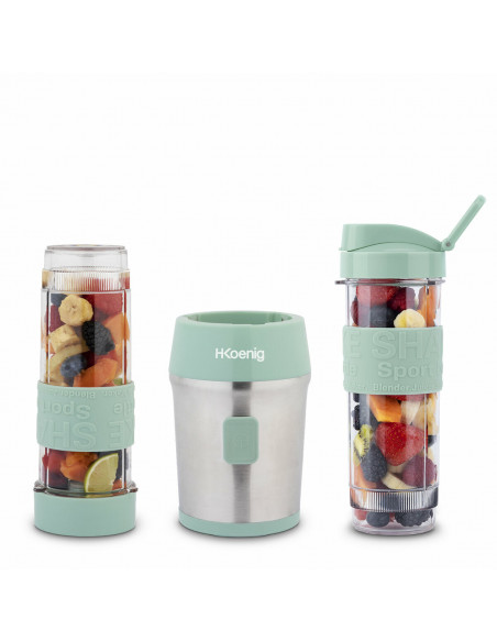 H.KOENIG SMOO18+BTL18 - Blender portable et kit bouteilles