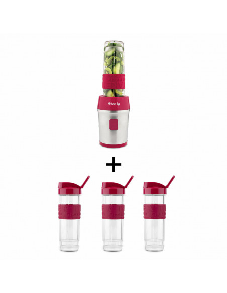 H.KOENIG SMOO10+BTL10 - Blender portable et kit bouteilles