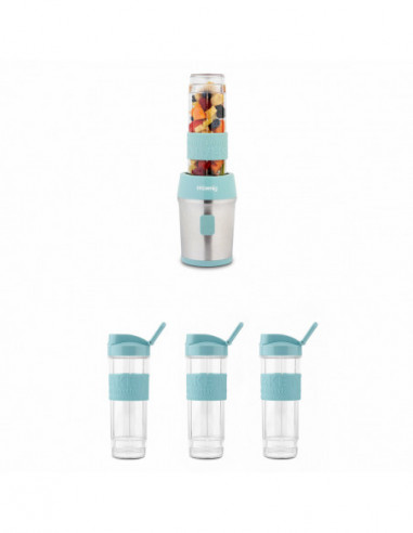 H.KOENIG SMOO16+BTL16 - Blender portable et kit bouteilles