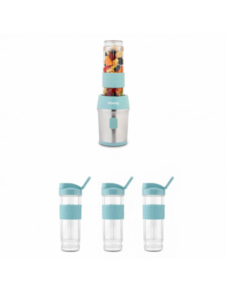 H.KOENIG SMOO16+BTL16 - Blender portable et kit bouteilles
