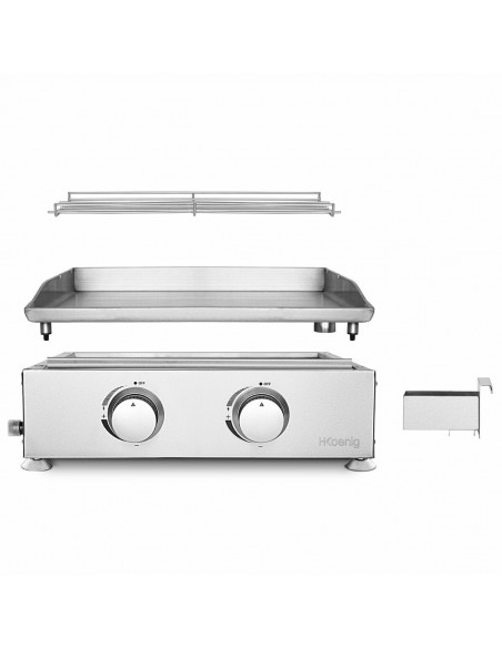H.KOENIG PLX820 - Plancha à gaz 2 feux