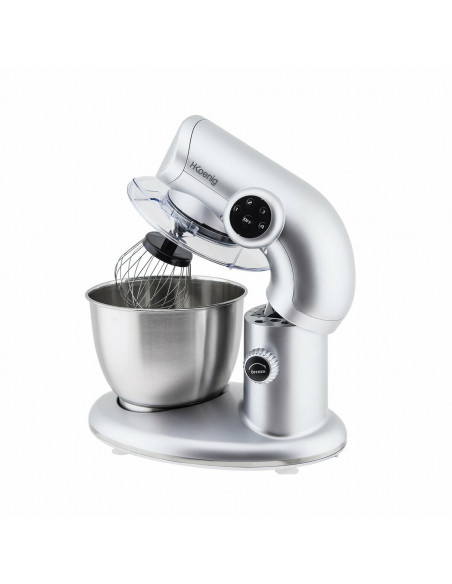 H.KOENIG KM80 S SILVER + AC8 : ROBOT PETRIN 1000W+ ACCESSOIRES OPTIONNELS