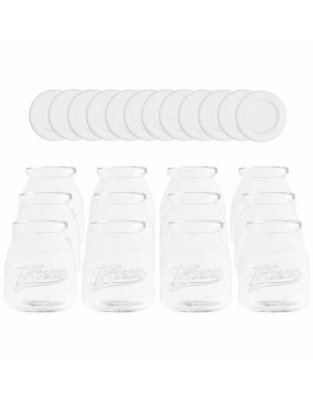 H.KOENIG YPO12 - 12 pots en verre pour yaourtières