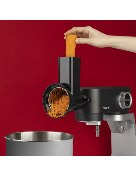 H.KOENIG KM120+KM4 - Robot pâtissier métal et kit accessoires râpes