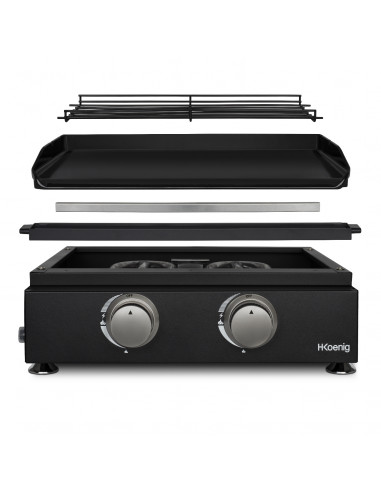 H.Koenig PLX1022 - Plancha 2 brûleurs...
