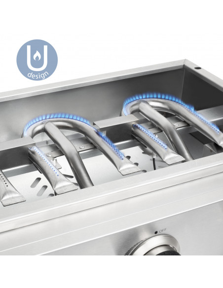 H.Koenig PLX920 - Plancha 2 brûleurs en U