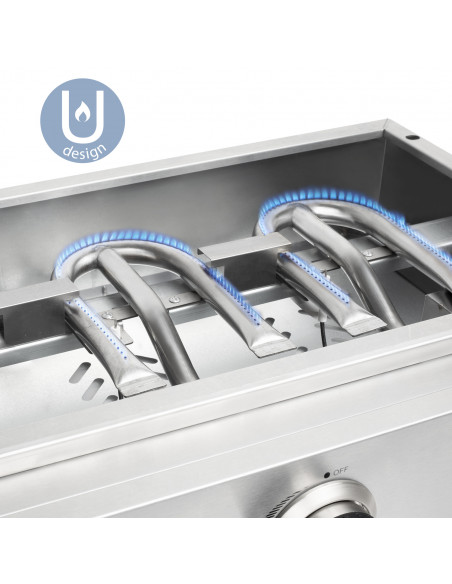 H.Koenig PLX930 - Plancha 3 brûleurs en U