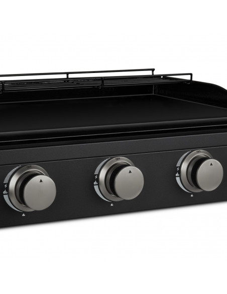 H.Koenig PLX1032 - Plancha 3 brûleurs U noire fonte émaillée