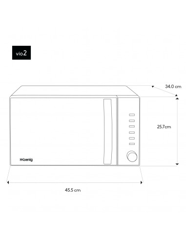 H.Koenig VIO2 - Micro-ondes compact 20L