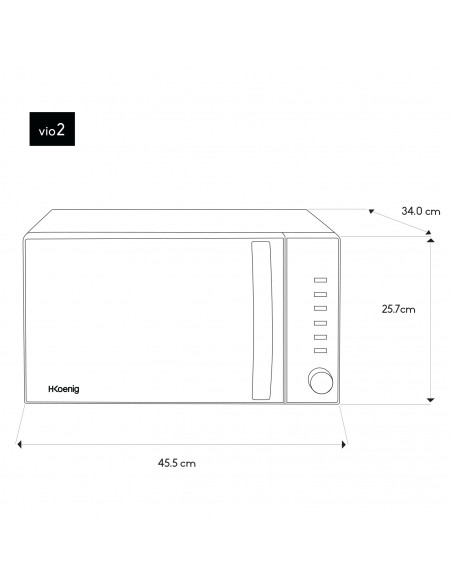 H.Koenig VIO2 - Micro-ondes compact 20L