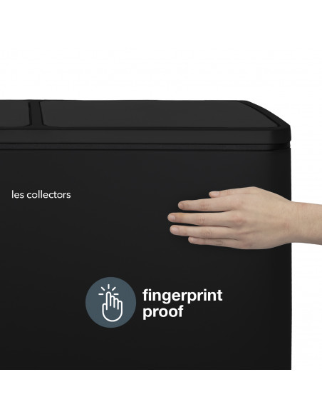 Les Collectors n°910 poubelle de tri pédale 2x30L noir mat