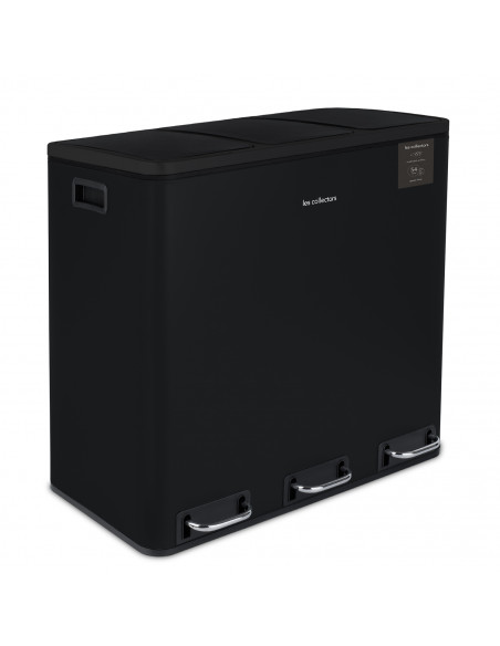 Les Collectors n°988 poubelle de tri pédale 2x30L noir mat