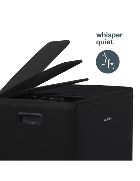 Les Collectors n°988 poubelle de tri pédale 2x30L noir mat