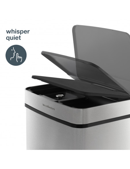 Les collectors n°1012 - Poubelle de tri à capteur 69L, édition Inox