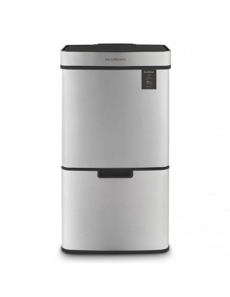 Les collectors n°1012 - Poubelle de tri à capteur 69L, édition Inox