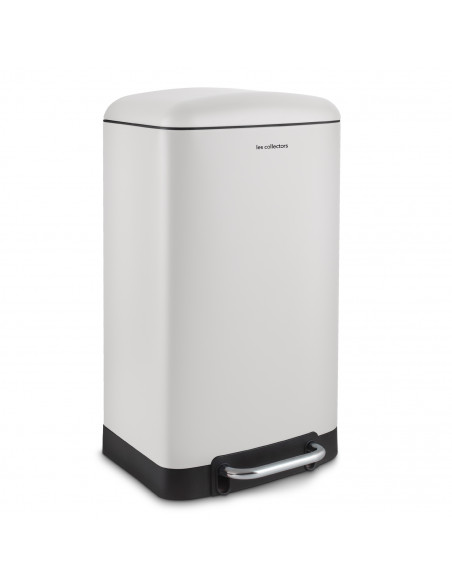 Les Collectors n°728 - Poubelle à pédale 30L, blanche