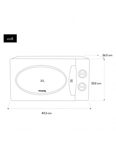 H.Koenig VIO6 - Four micro-ondes 20L