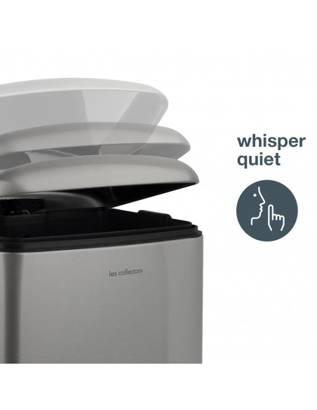 Les Collectors N°512 - Poubelle à pédale 20L, inox edition