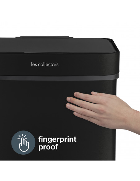 Les Collectors N°1015 - Poubelle de tri à capteur 69L, black edition