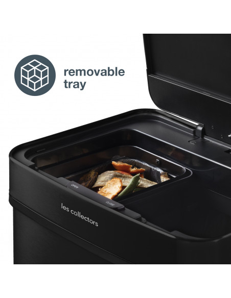 Les Collectors N°1015 - Poubelle de tri à capteur 69L, black edition