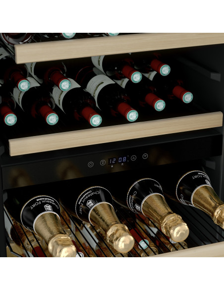 Les petits champs CAVCDB91 - cave de conservation dual zone 91 bouteilles pose libre