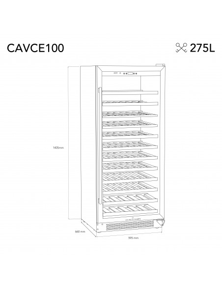 Les petits champs CAVCE100 - Cave de conservation 100 bouteilles encastrable
