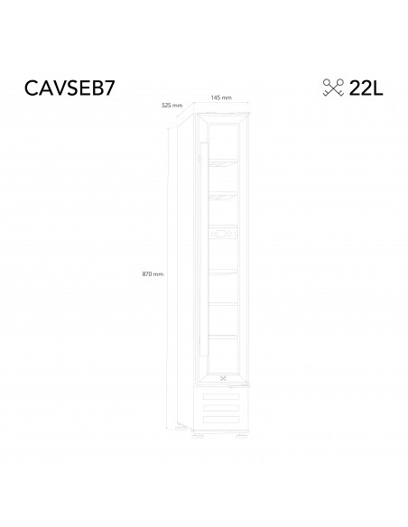 Les petits champs - CAVSEB7 Cave de service encastrable 7 bouteilles
