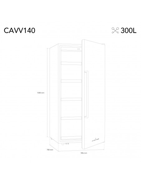 Les petits champs CAVV140 - Cave de vieillissement pose libre
