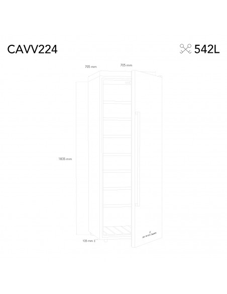 Les petits champs CAVV224 - Cave de vieillissement 224 bouteilles