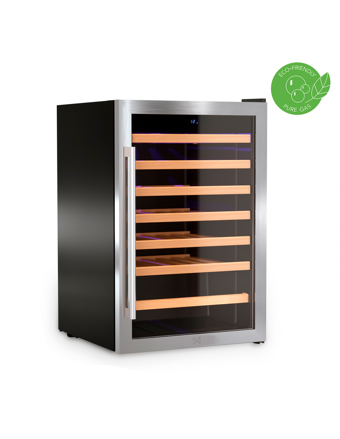 Cave à Vin Les Petits Champs CAVC84 - 84 Bouteilles, 230L, Thermodynamique, 11 Étages Bois - No Frost