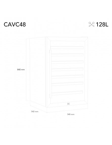 Les petits champs CAVC48 - Cave de conservation 48 bouteilles pose libre