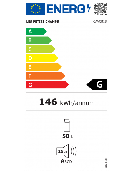 Les petits champs - CAVCB18 Cave de conservation pose libre 18 bouteilles