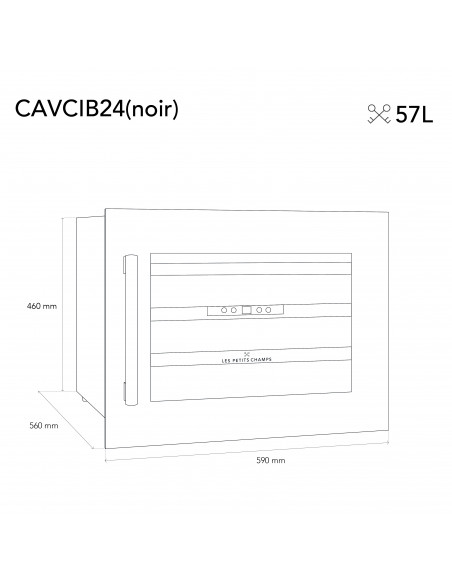 Les petits champs CAVCIB24 - cave de conservation 24 bouteilles encastrable