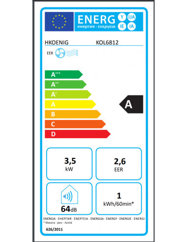 H.Koenig KOL6812 - Climatiseur mobile...