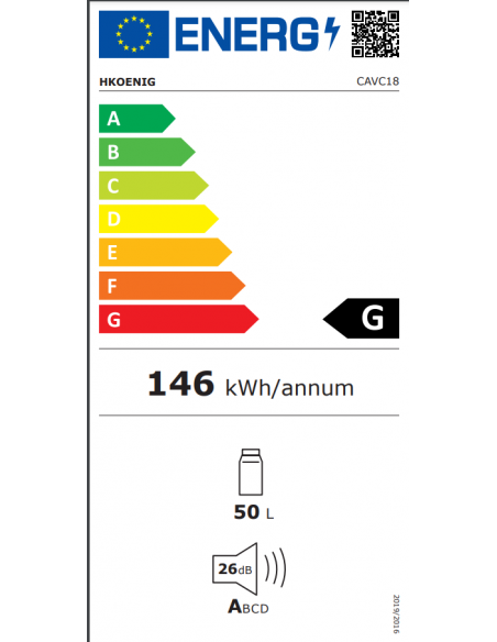 Les petits champs CAVC18 - Cave de conservation 18 bouteilles pose libre