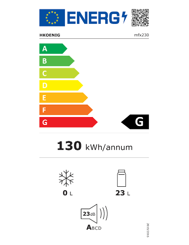 H.Koenig MFX230 - Minibar noir 23L